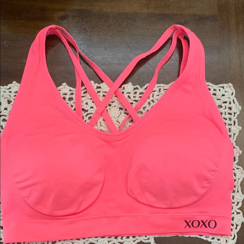 XOXO Vibrant Coral Sports Bra Size 2X